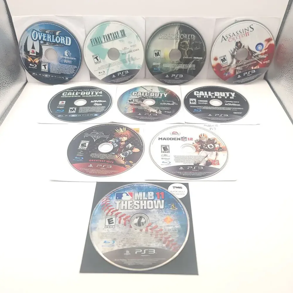 Playstation 3 Lot of 10 Games Overlord Kingdom Hearts Call of Duty Dishonored